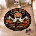 I Am Light Goose Halloween Round Rug