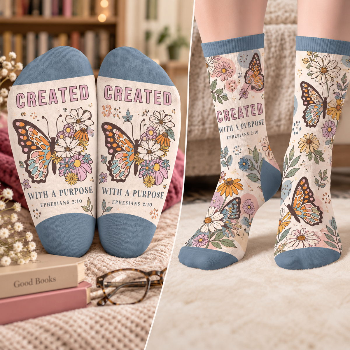 Created With A Purpose Mid-Tube Socks