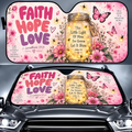 Faith Hope Love Light Jar Car Sun Shade