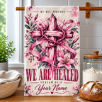 Personalized By His Wounds Cross Kitchen Towel