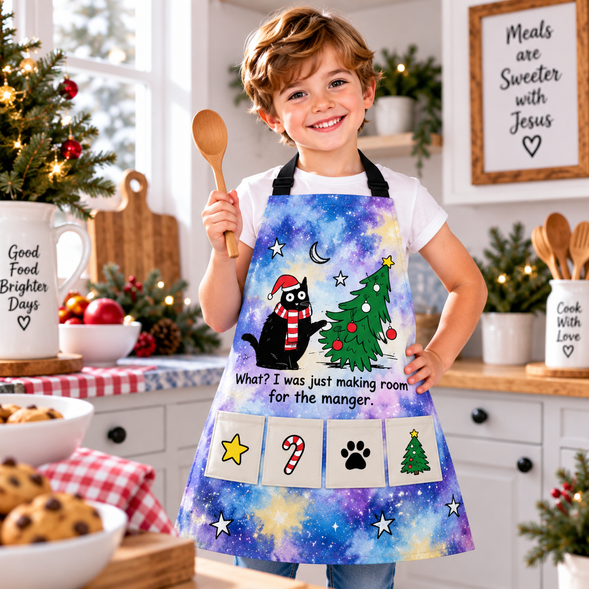 Making Room For The Manger Kids Apron
