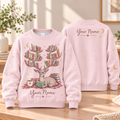 Personalized Pink Bookish Deer Sweatshirt