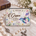 Grace Butterfly Personalized PU Leather Pouch