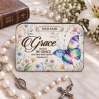 Grace Butterfly Personalized PU Leather Pouch