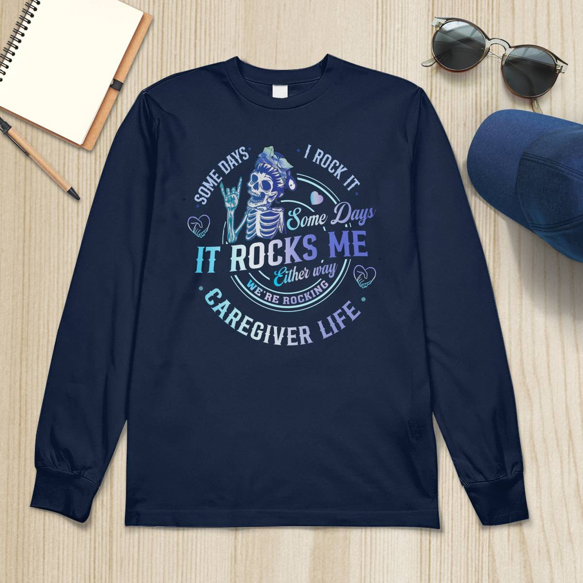 Awesome Caregiver Life-T-shirt-#F100724RCKNG1FCAREZ4
