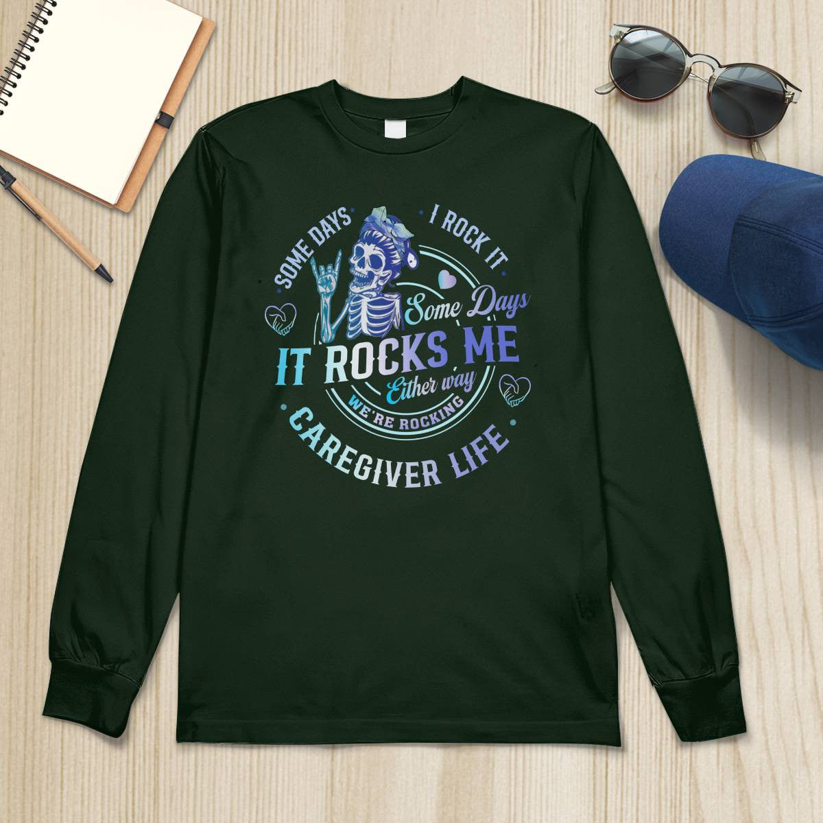 Awesome Caregiver Life-T-shirt-#F100724RCKNG1FCAREZ4