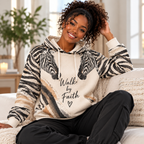 Zebra Stripe Waffle Hoodie