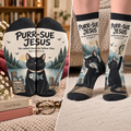 Purr-Sue Jesus Mid-Tube Socks