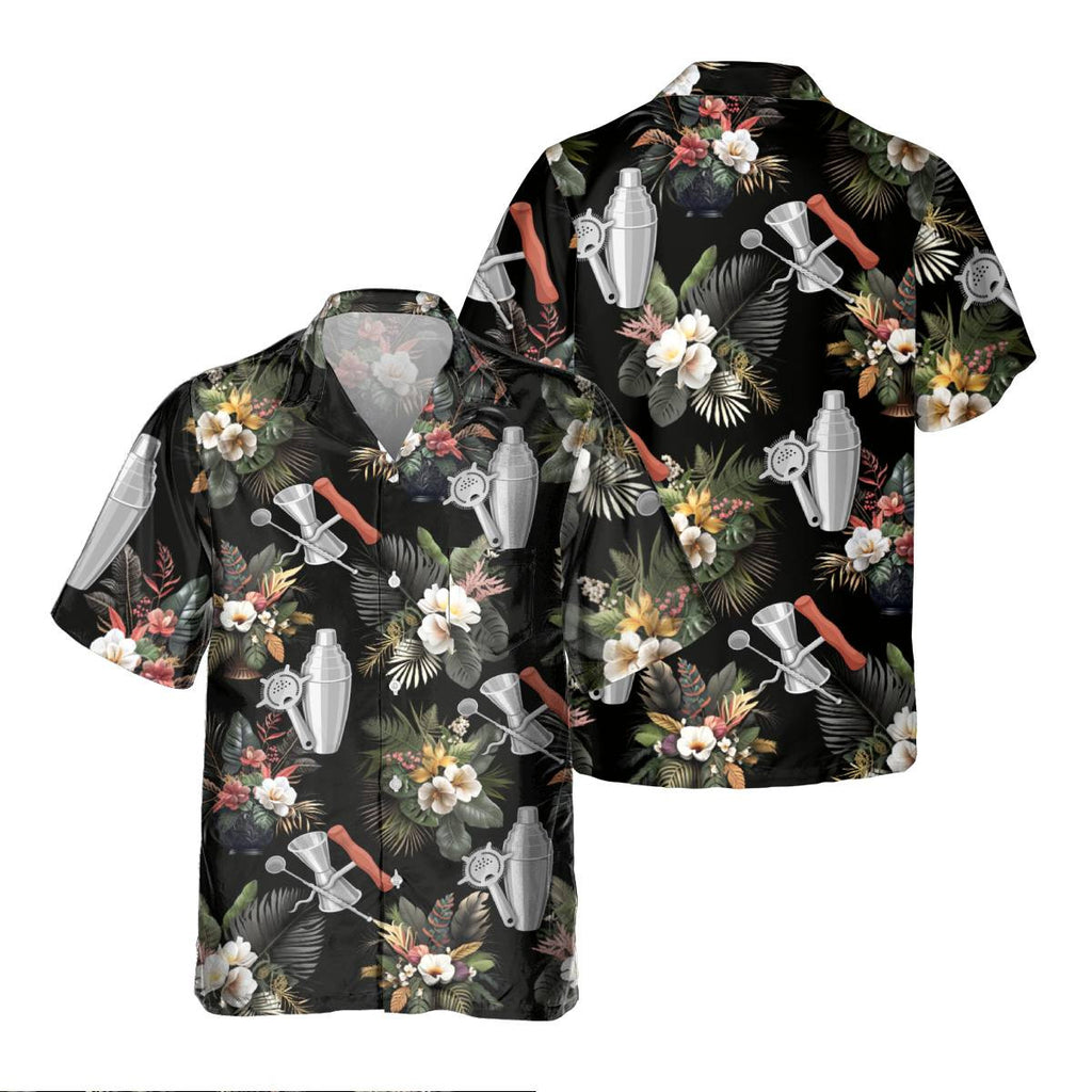 Awesome Bartender- AOP Pocket Hawaiian Shirt - grunx260804-0241