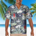 Awesome Firefighter - AOP Pocket Hawaiian Shirt - grunx260804-0124