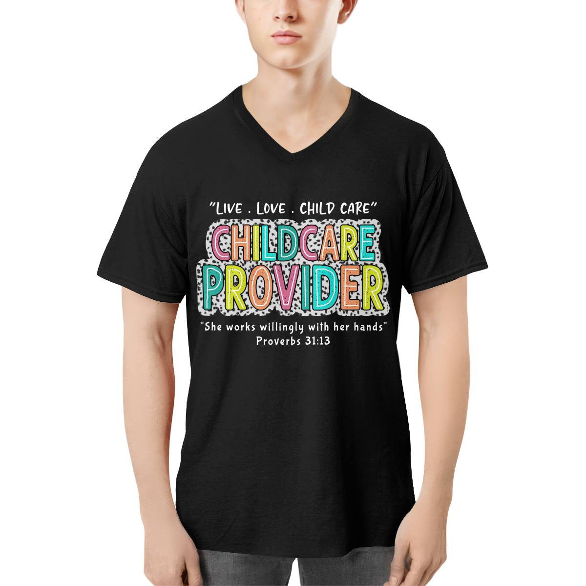 Awesome Childcare Provider-T-shirt-#F160724WILINY4FCHPRZ4