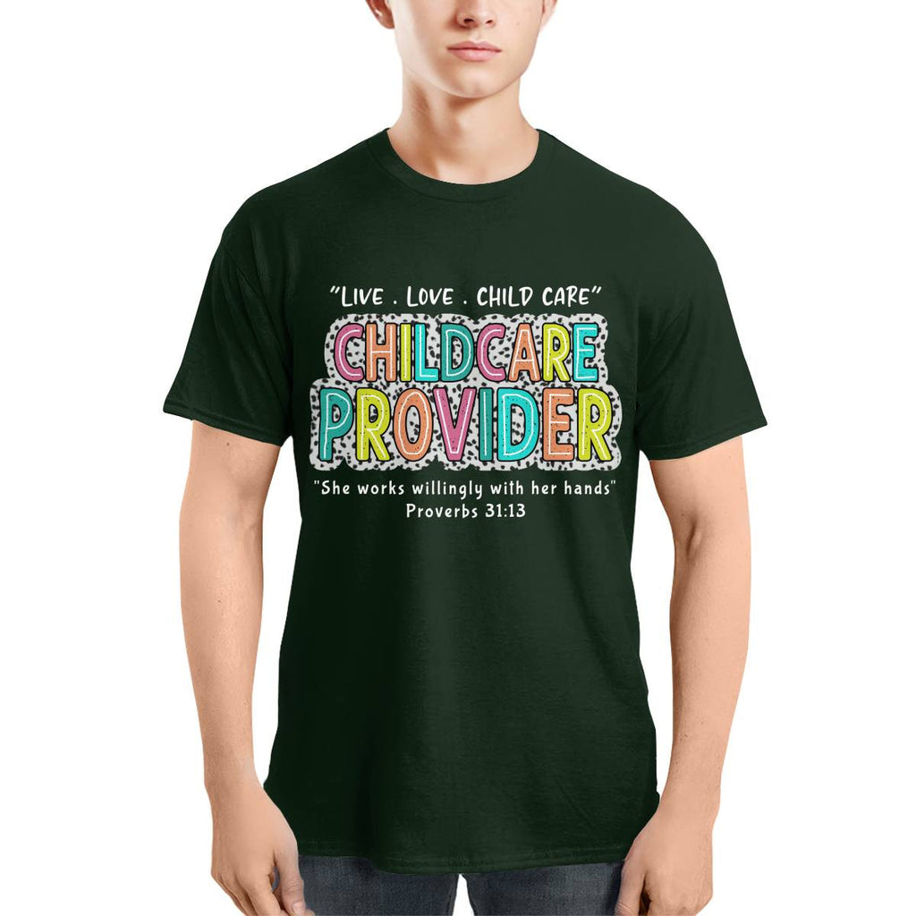 Awesome Childcare Provider-T-shirt-#F160724WILINY4FCHPRZ4