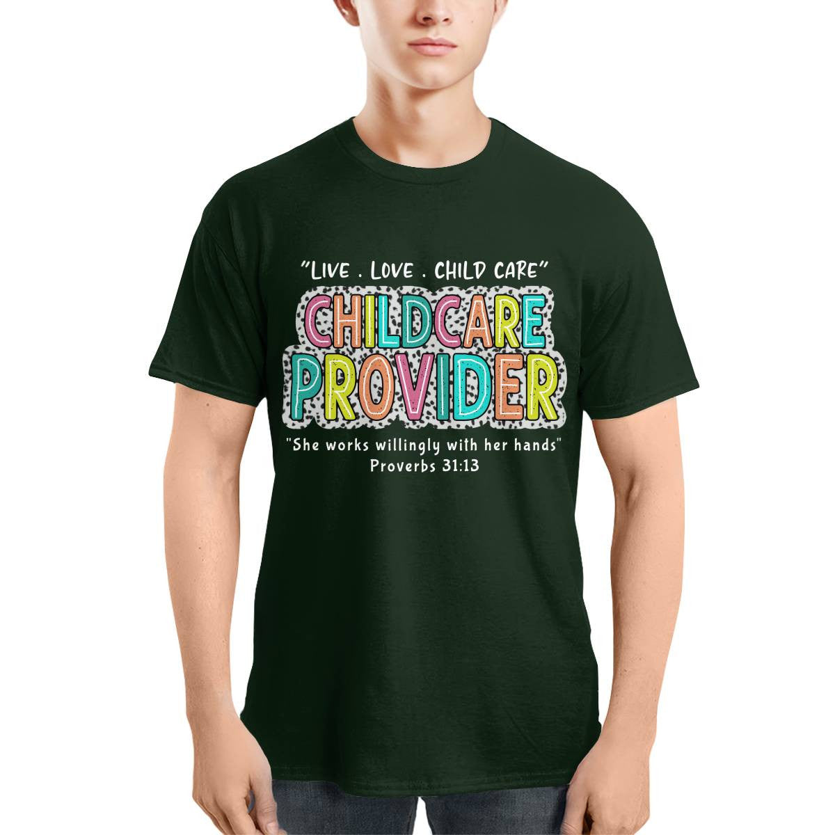 Awesome Childcare Provider-T-shirt-#F160724WILINY4FCHPRZ4