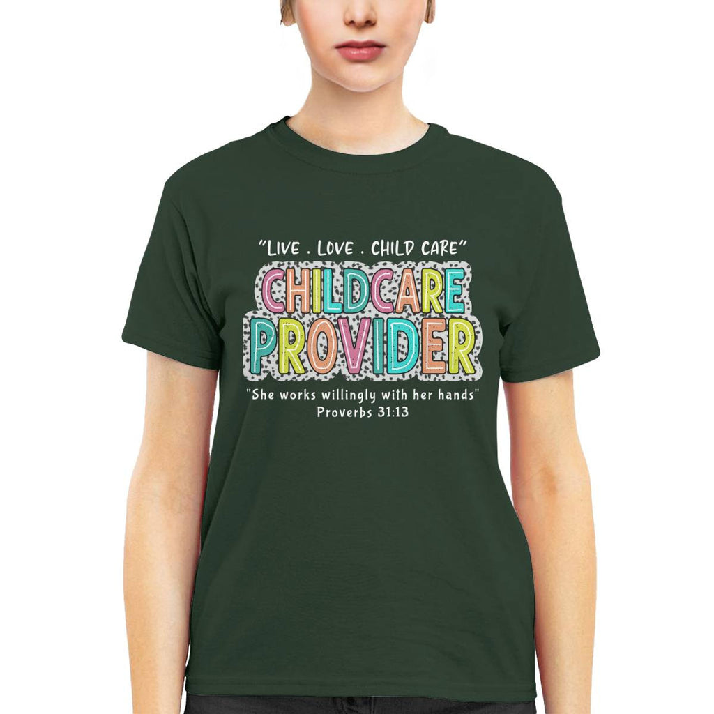 Awesome Childcare Provider-T-shirt-#F160724WILINY4FCHPRZ4