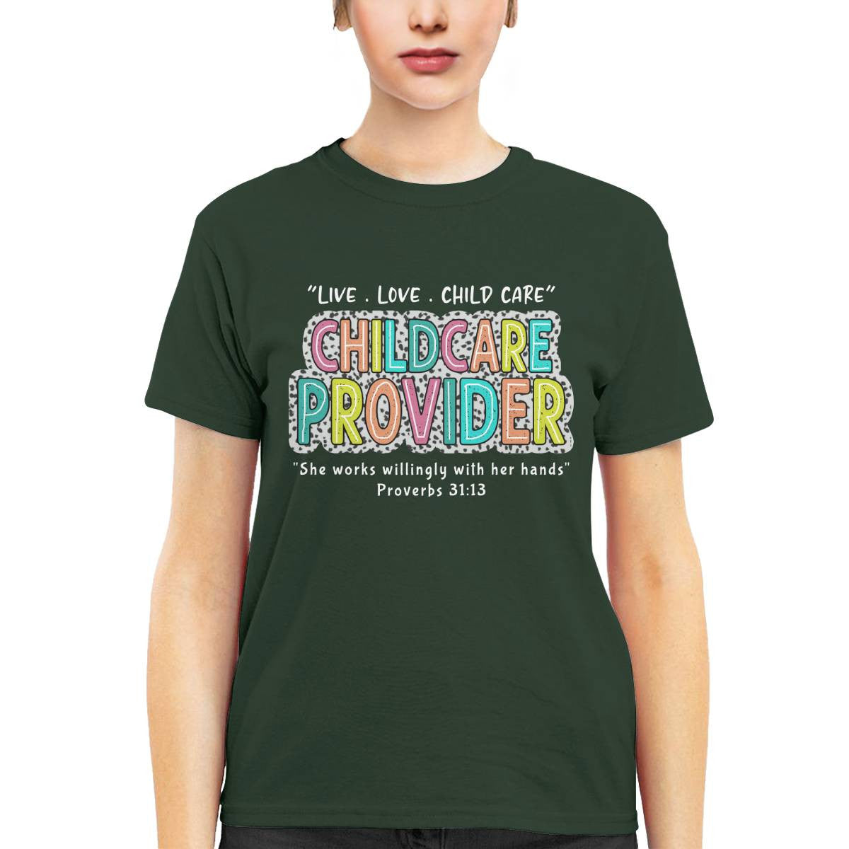 Awesome Childcare Provider-T-shirt-#F160724WILINY4FCHPRZ4