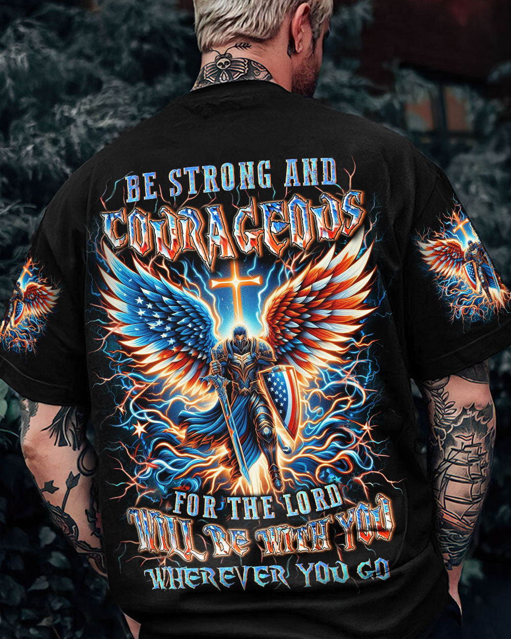Be Strong And Courageous Men's All Over Print Shirt - Trunx466023