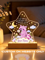 Genesis 28:15 Star Raccoon Personalize LED Night Light