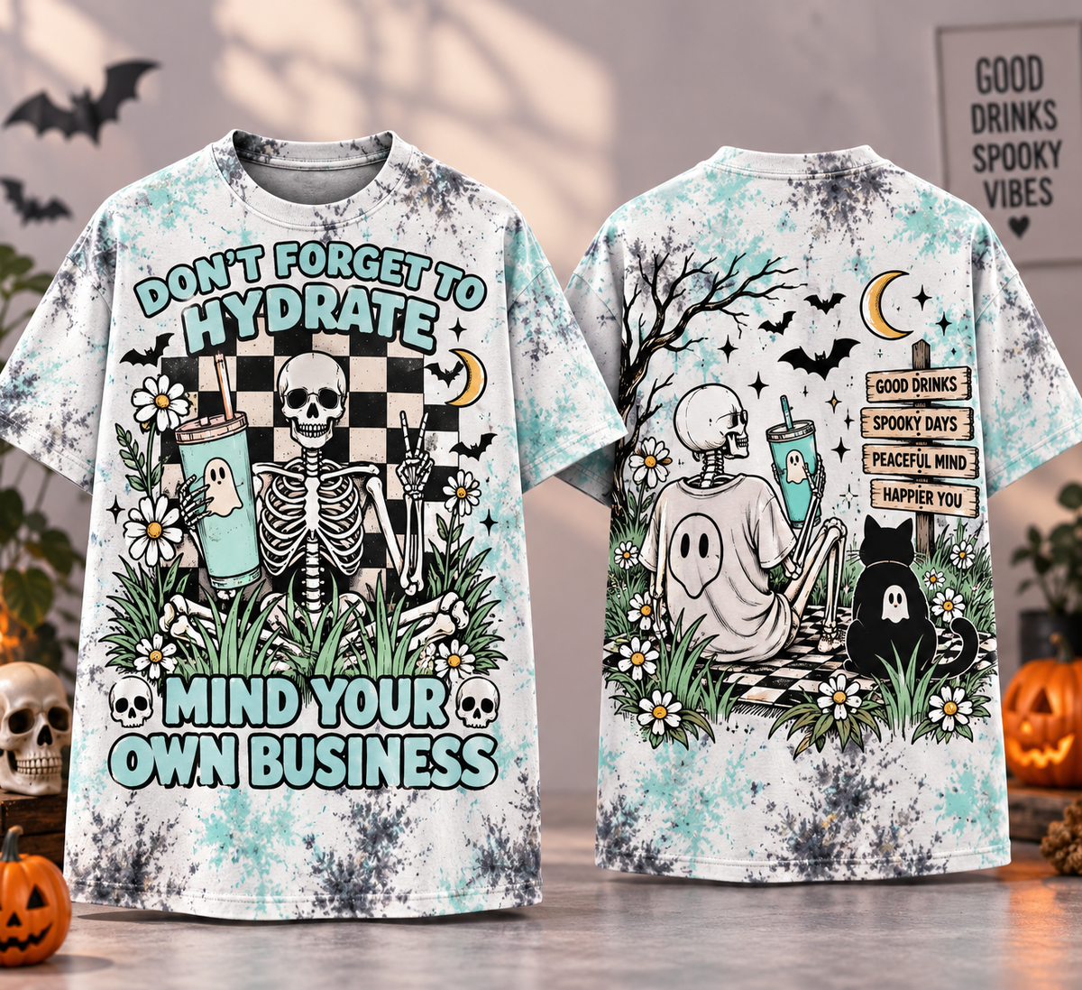 Don't Forget to Hydrate Skeleton T-Shirt