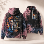 I Can Do All Things Through Christ Lion Galaxy Hoodie