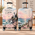 Personalized I Will Be With You Lighthouse Luggage Cover