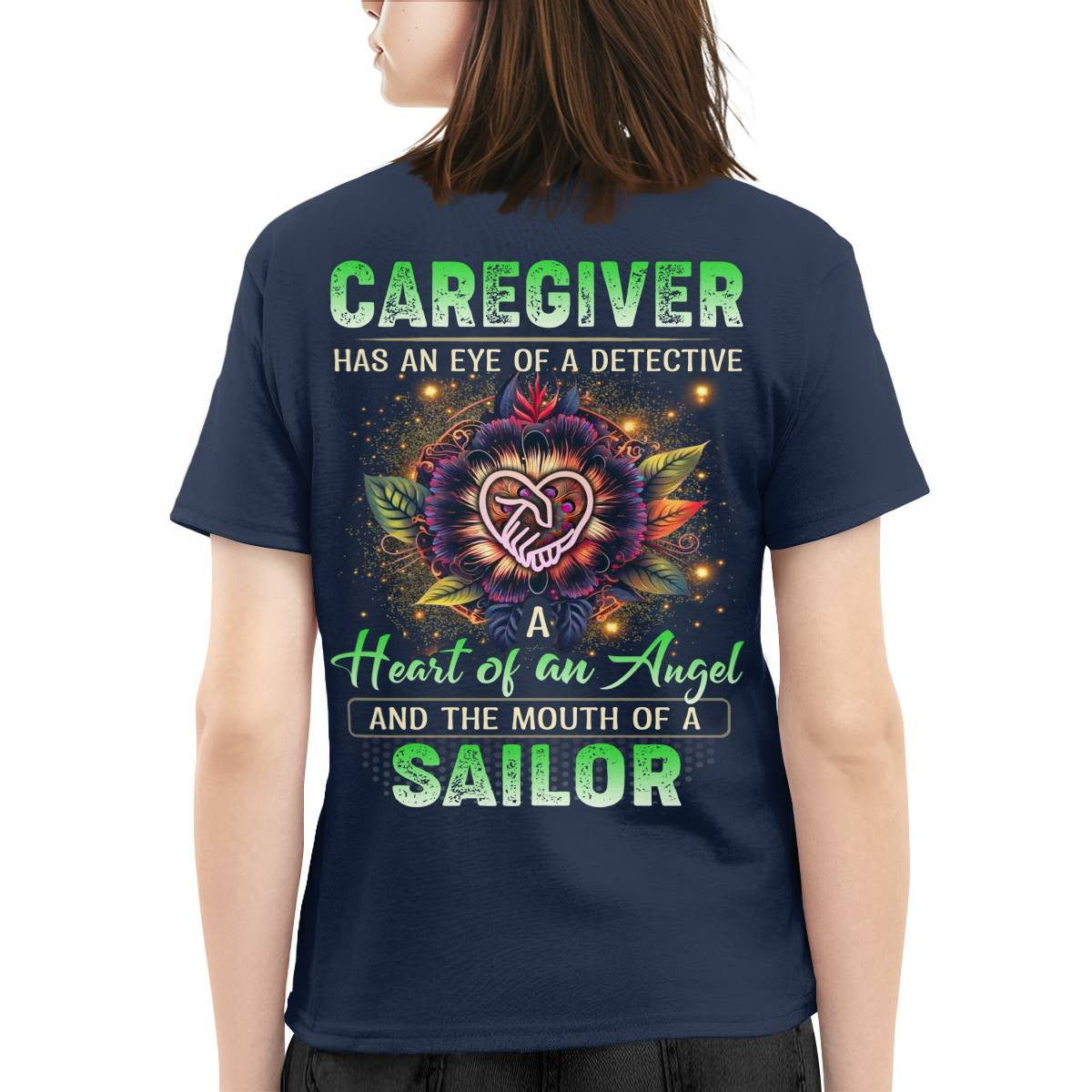Awesome Caregiver a heart of an angel -Hoodie-#F121124SAINT1XCAREZ4