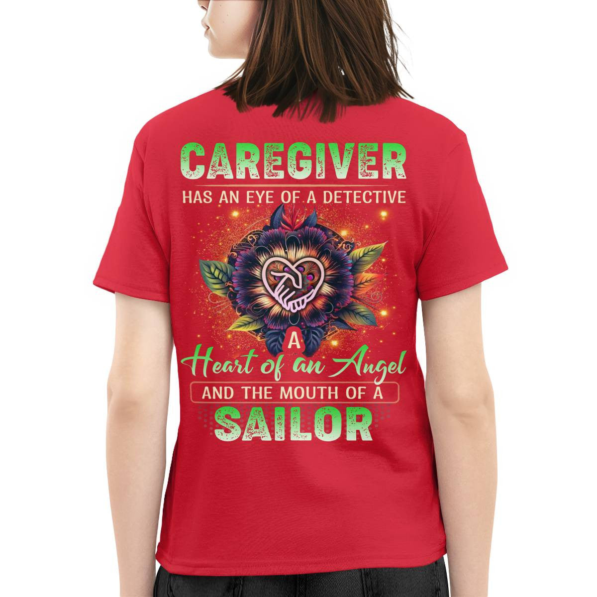 Awesome Caregiver a heart of an angel -Hoodie-#F121124SAINT1XCAREZ4