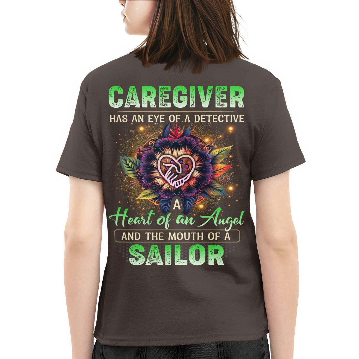 Awesome Caregiver a heart of an angel -Hoodie-#F121124SAINT1XCAREZ4