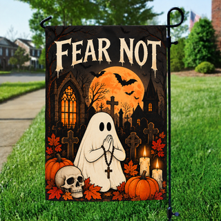 Fear Not Praying Ghost Garden Flag