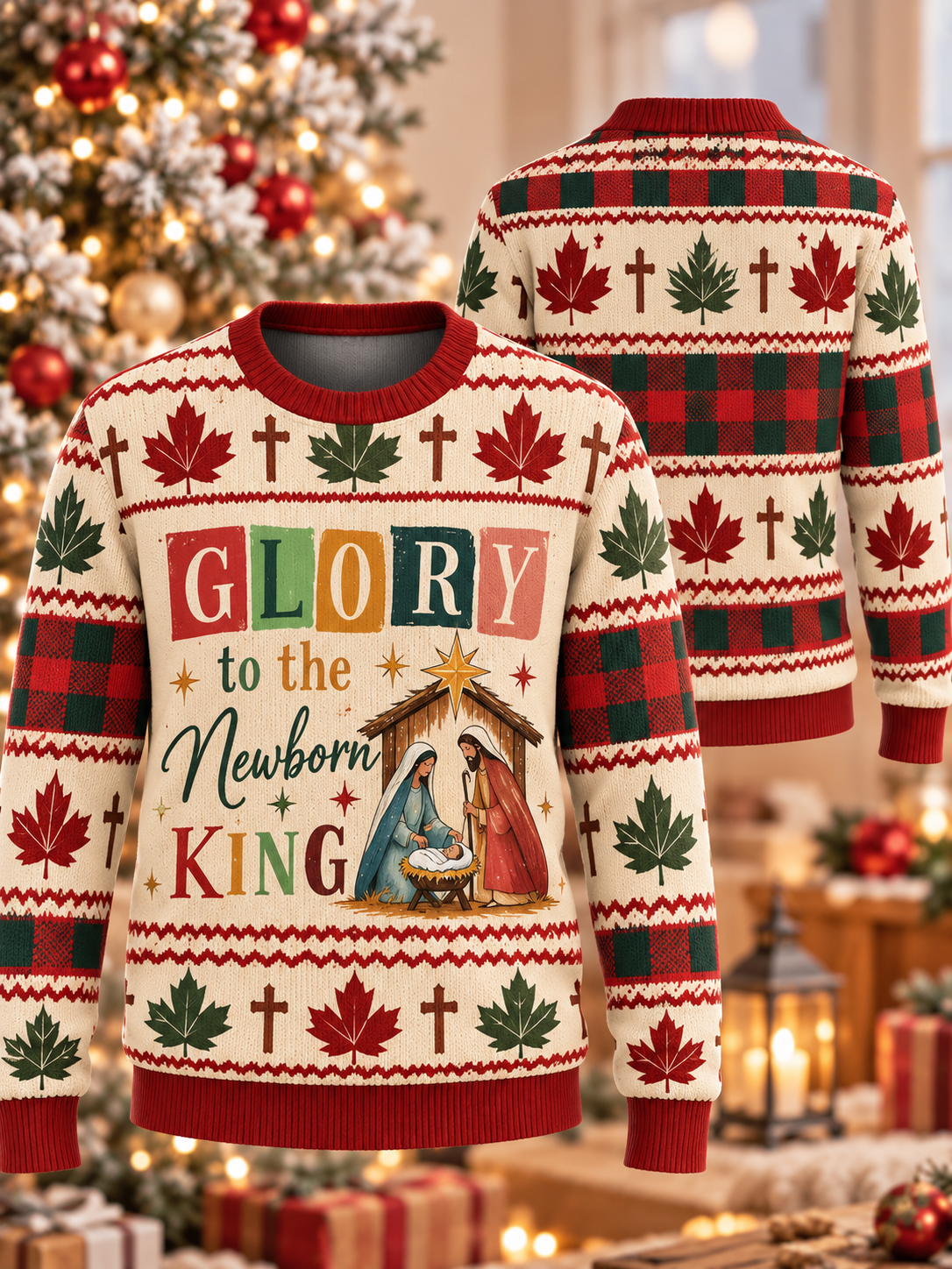 Glory to the Newborn King Ugly Sweater