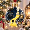 Personalized Golden Path Winter Christmas Ball Ornament