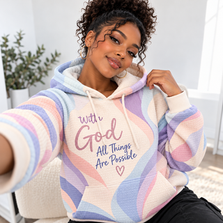 Pastel Swirl Butterfly Waffle Hoodie