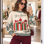 Personalized Winter Book Gnome Sweatshirt