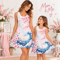 Pink Blossom Wave Sleeveless Dress