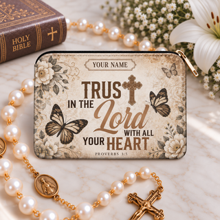 Trust in the Lord Personalized PU Leather Pouch
