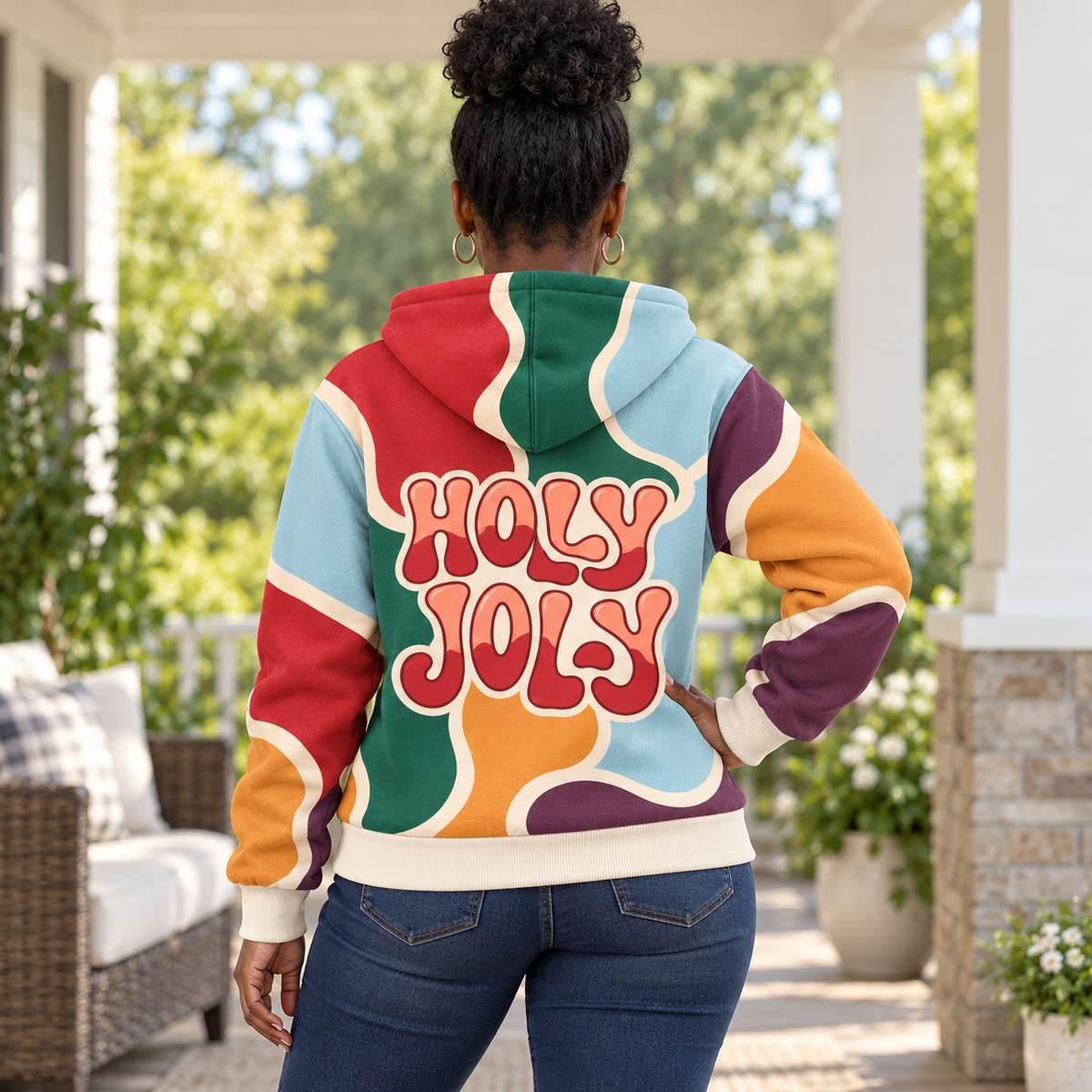 Groovy Color Block Personalized Fleece Jacket