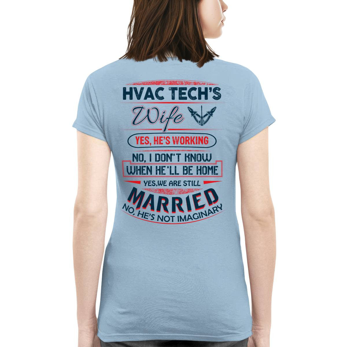 Awesome HVAC Tech's wife-T-shirt - grunx260804-0237