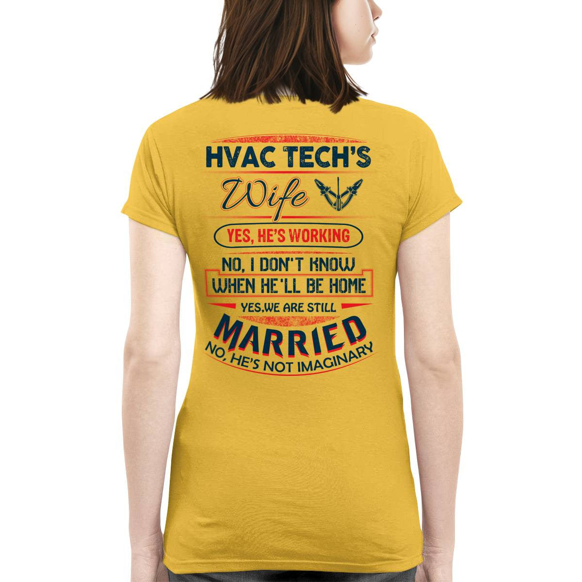 Awesome HVAC Tech's wife-T-shirt - grunx260804-0237
