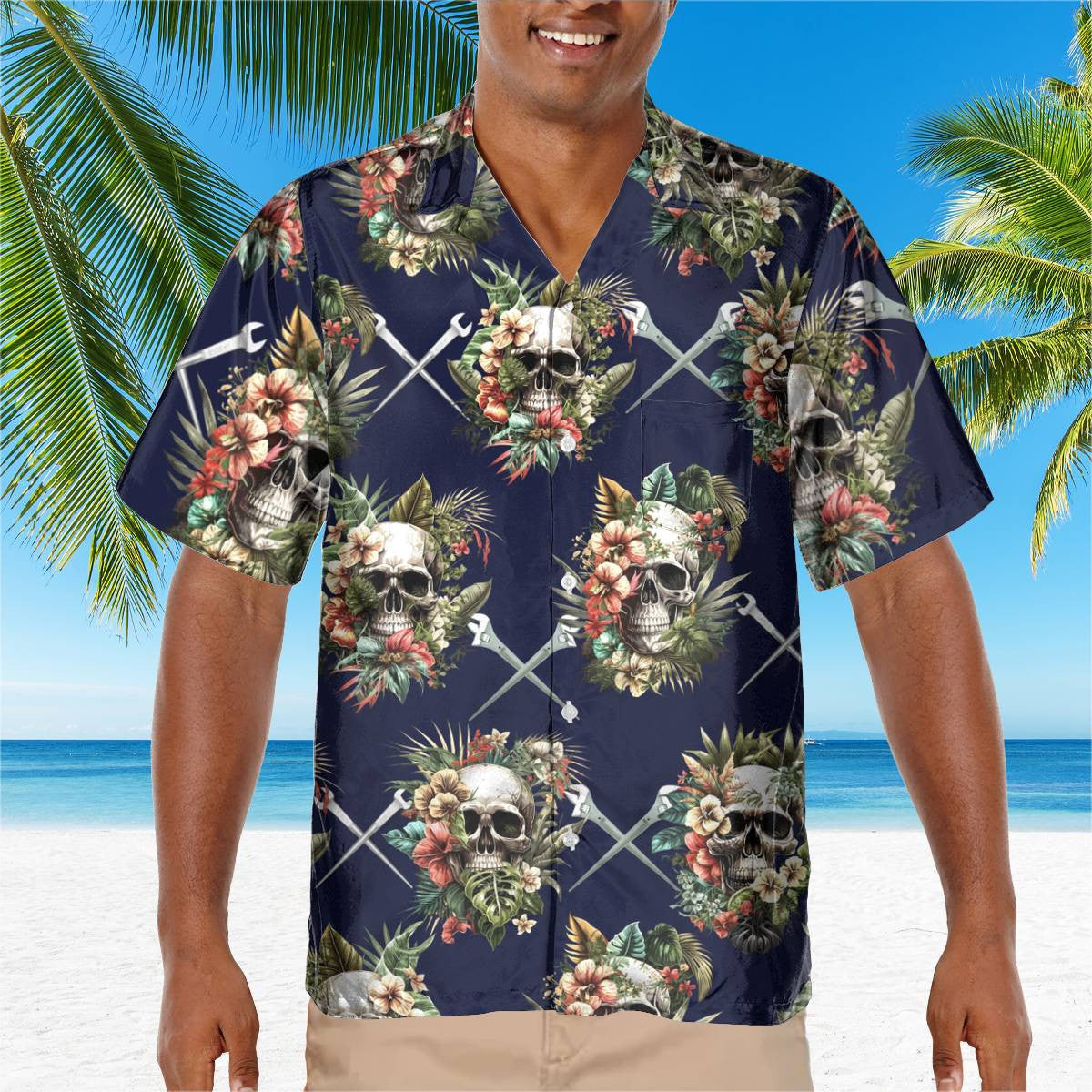 Awesome Ironworker- AOP Pocket Hawaiian Shirt - grunx260804-0267