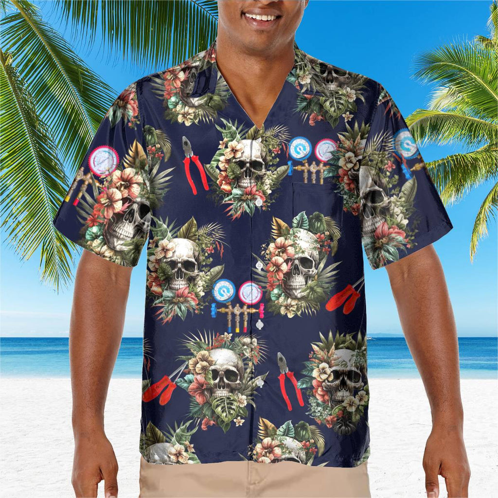 Awesome HVAC Tech- AOP Pocket Hawaiian Shirt - grunx260804-0203