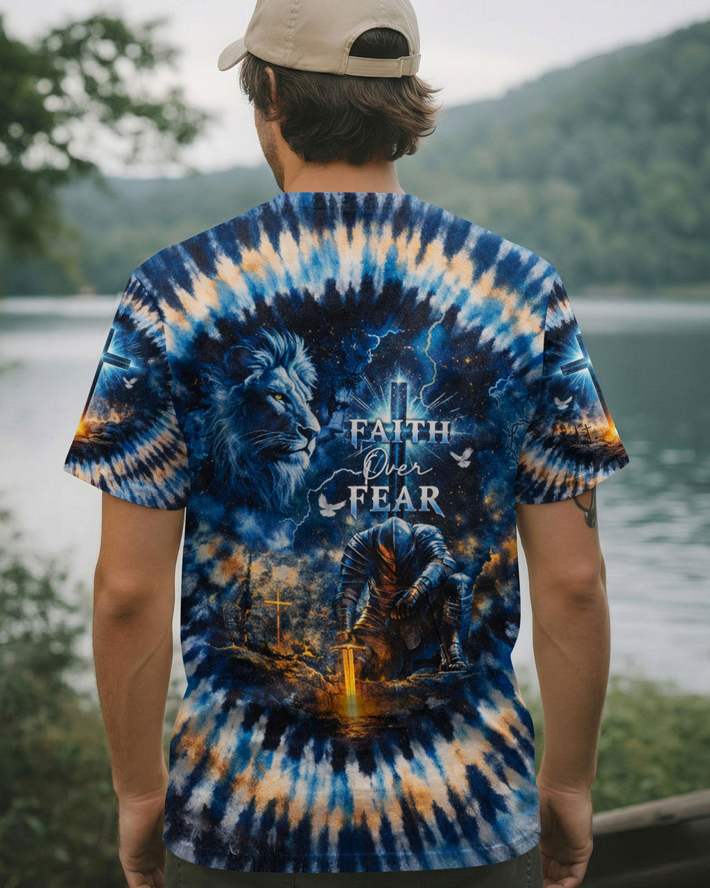 Faith Over Fear Swirl  Men's All Over Print Shirt - Trunx133057