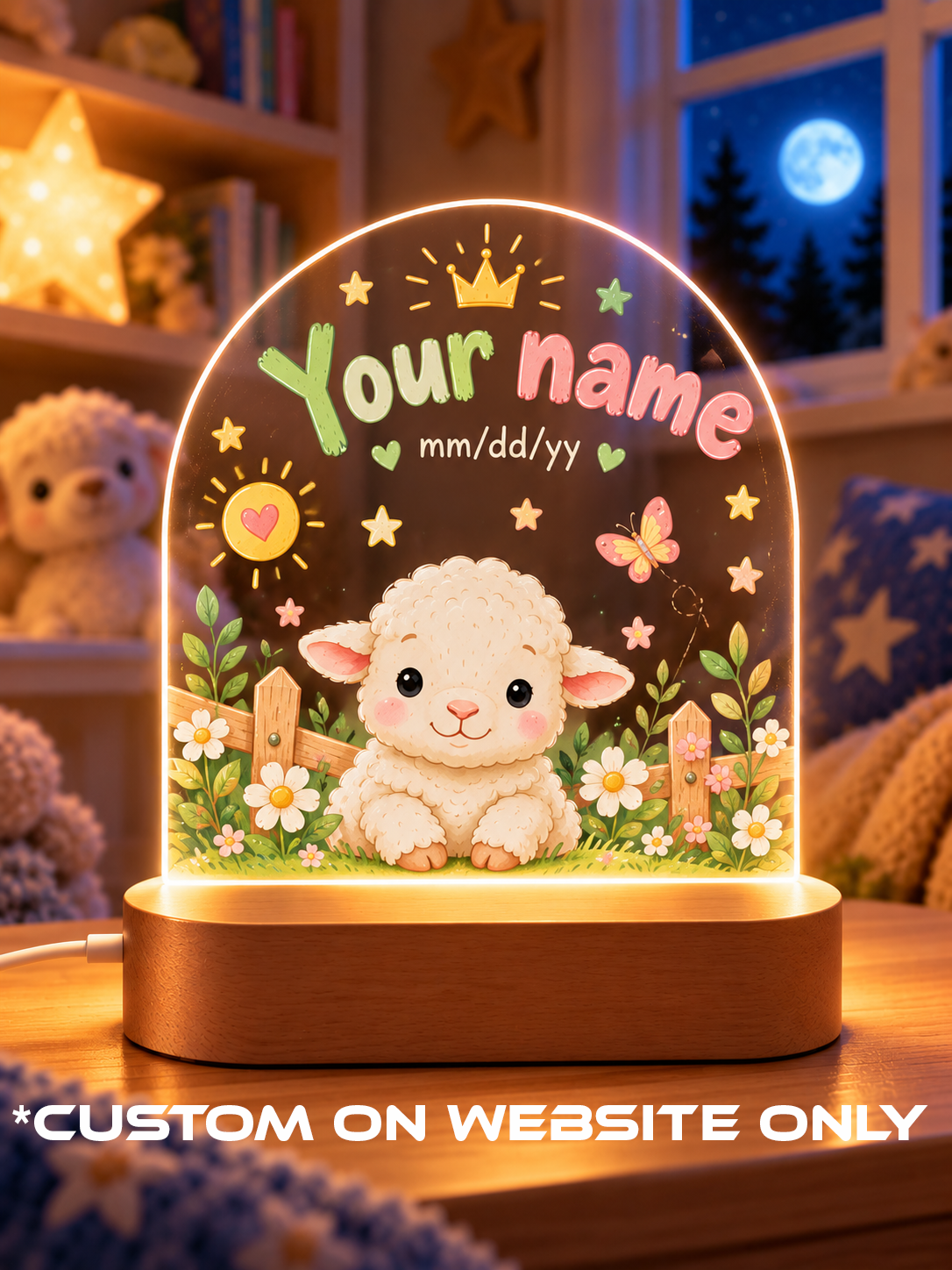 Little Lamb Personalize LED Night Light