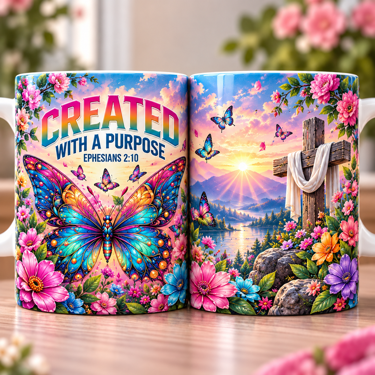 Created With A Purpose Rainbow Coffee Mug