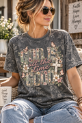 God Is Good All The Time Vintage Floral Cross Christian T-Shirt