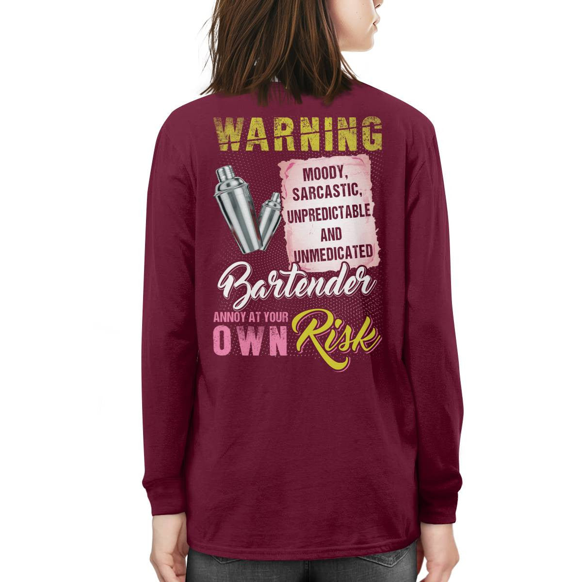 Awesome Bartender annoy at your own risk-T-shirt - grunx260804-0238
