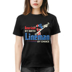 American By Birth Lineman By Choice-T-shirt - grunx260804-0134
