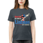 American By Birth Lineman By Choice-T-shirt - grunx260804-0134