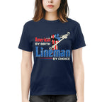 American By Birth Lineman By Choice-T-shirt - grunx260804-0134