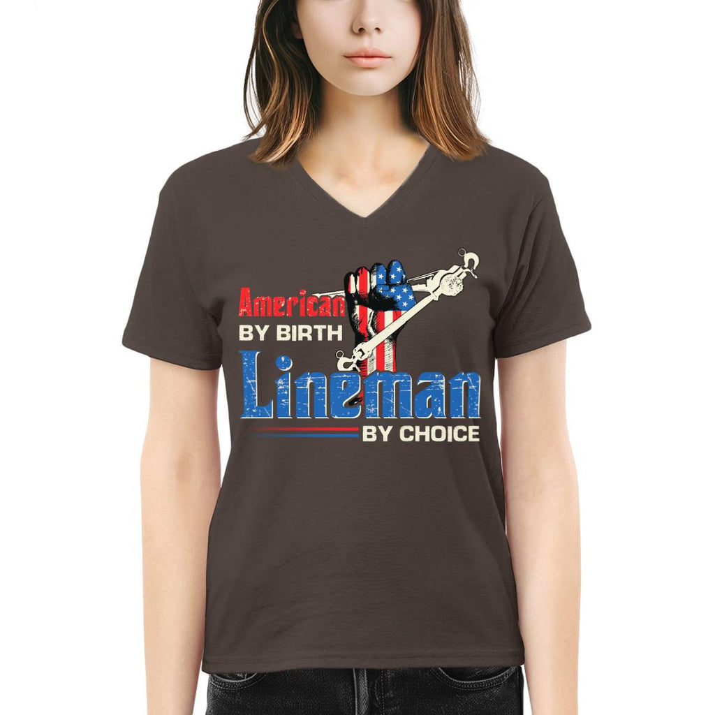 American By Birth Lineman By Choice-T-shirt - grunx260804-0134