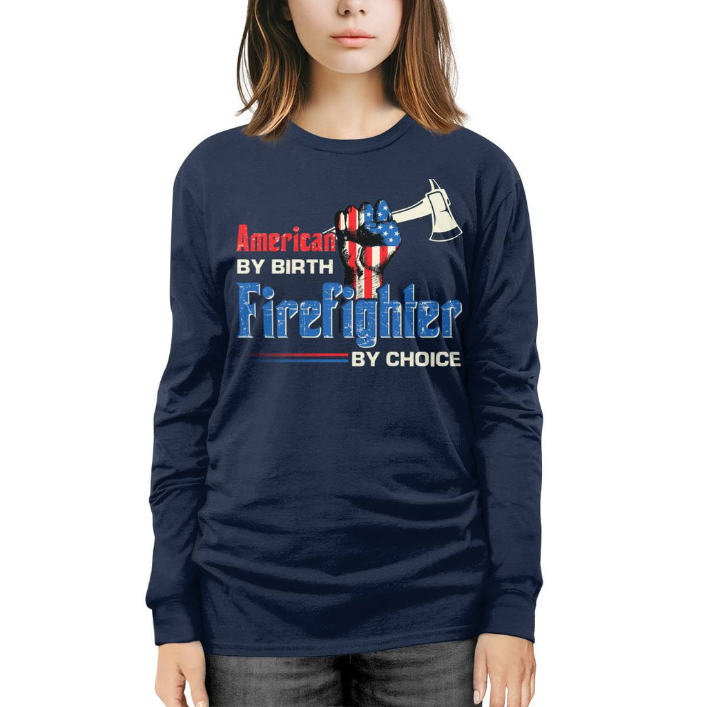 American By Birth Firefighter By Choice-T-shirt - grunx260804-0128