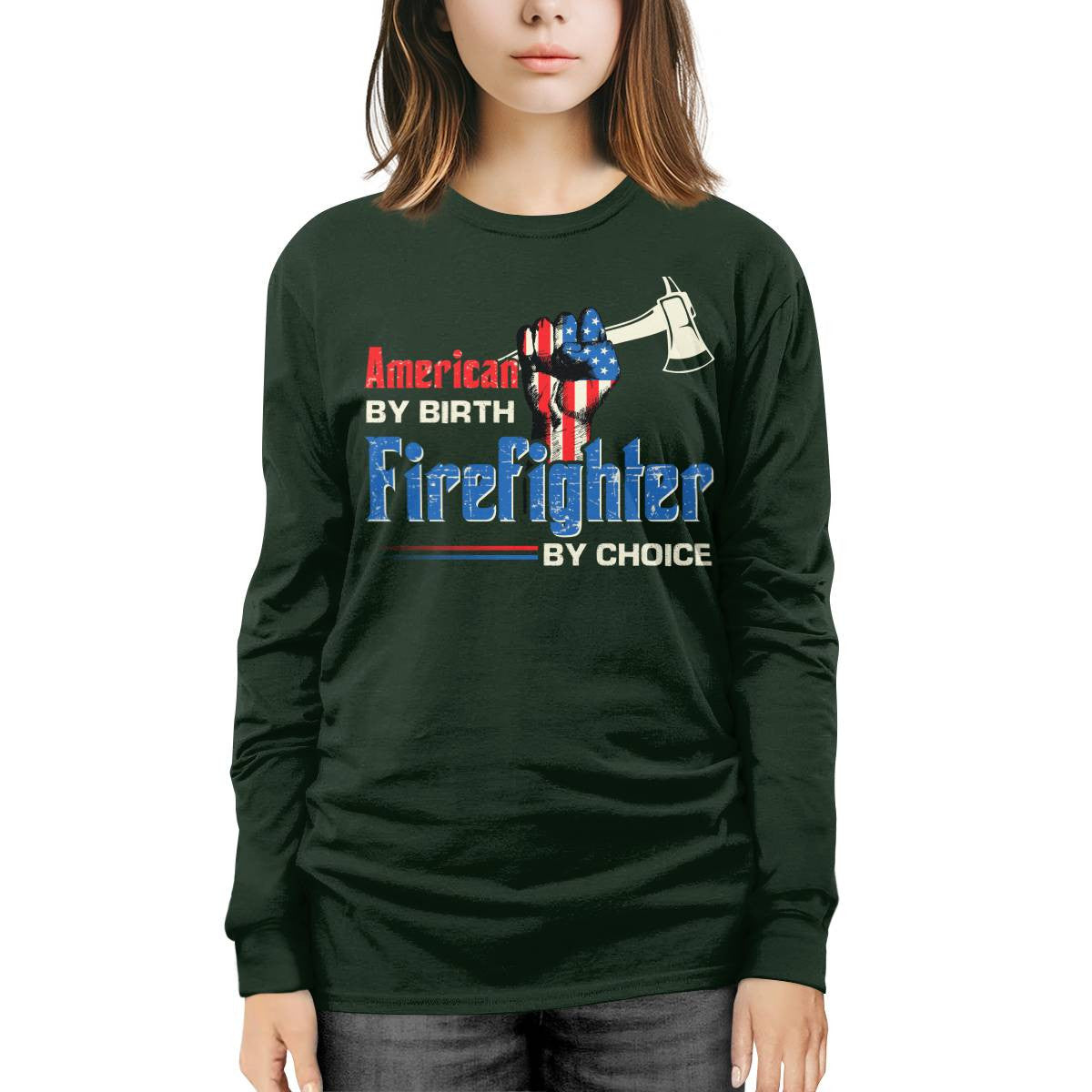 American By Birth Firefighter By Choice-T-shirt - grunx260804-0128